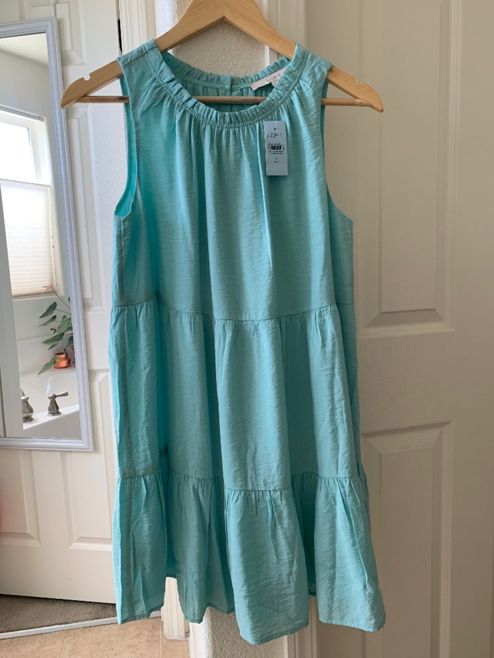 Blue green Ann Taylor Loft summer dress